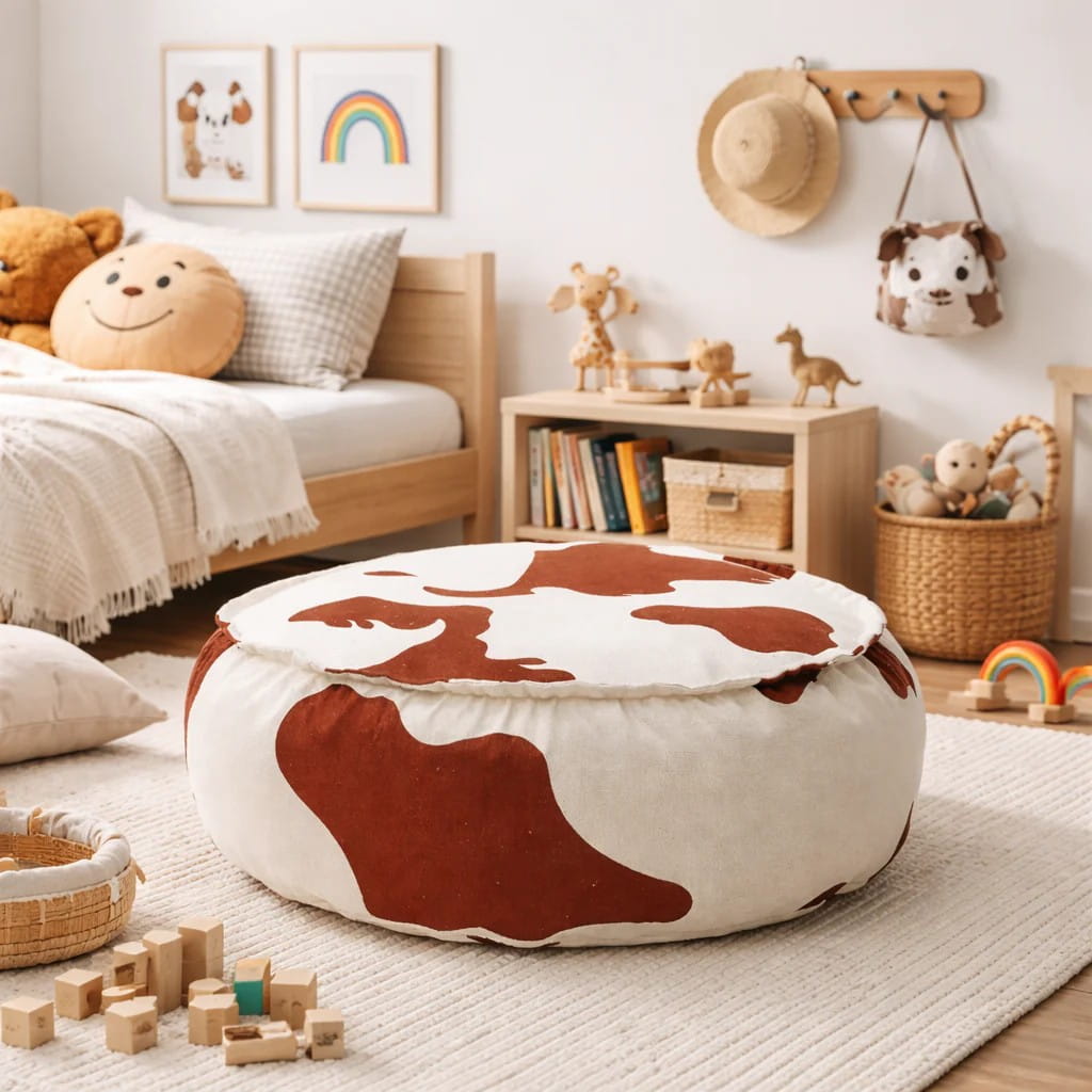 ご*ん様 ^*^様 NICENESS C.BALIN Glass Bag Cow Bean Bag for Kids - Round, Cow | Hertwill