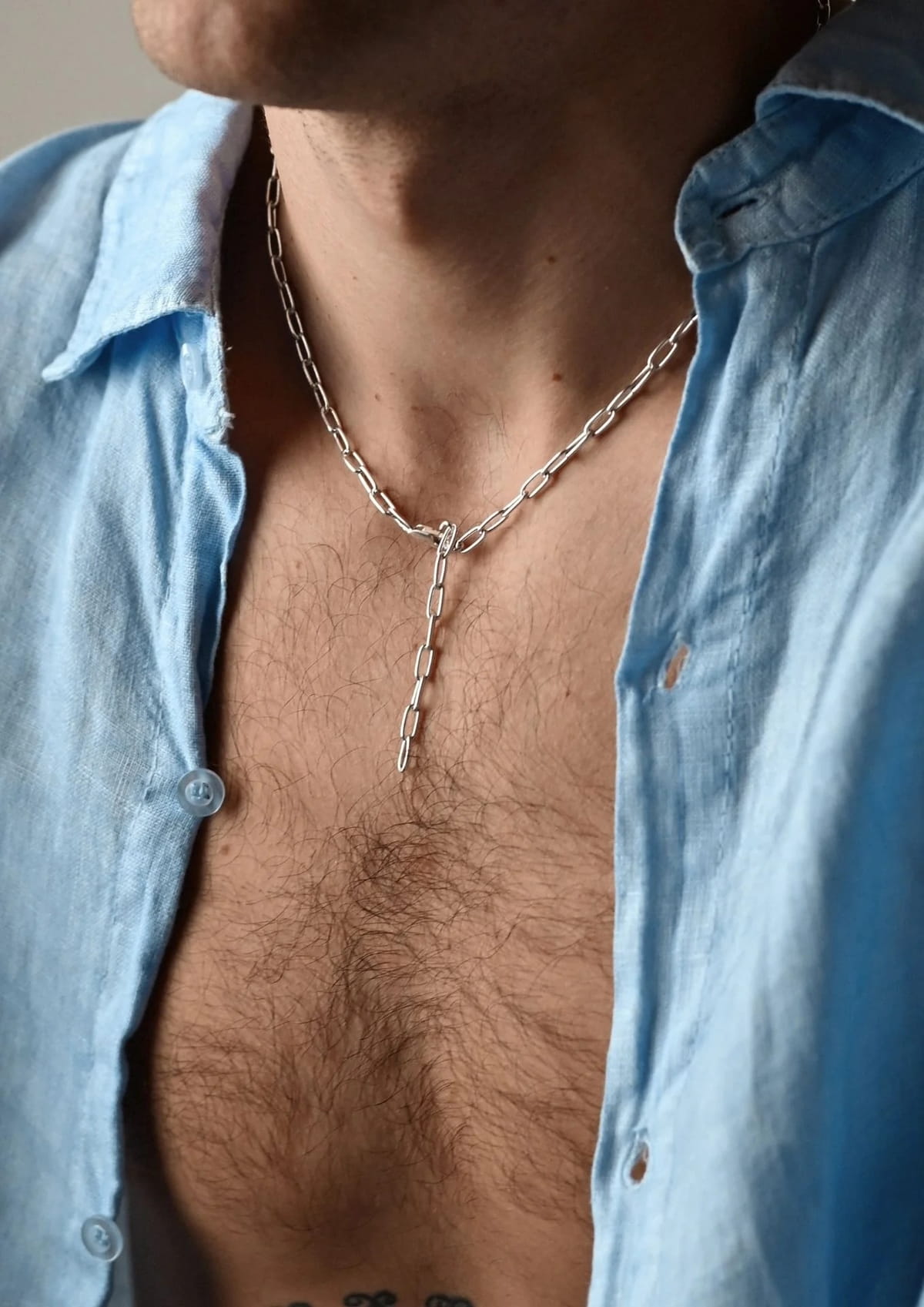 Paper Clip Y-Necklace Silver | Hertwill