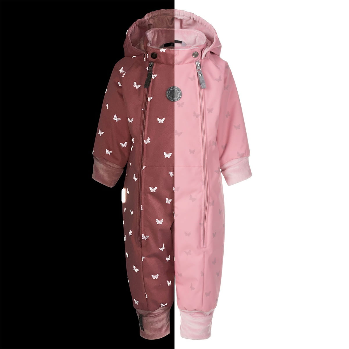 Pink Reflective Merino Wool-Lined Spring/Autumn Jumpsuit | Hertwill