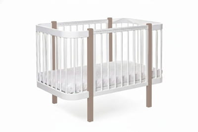 Baby Crib ELIN - Cappuccino/White