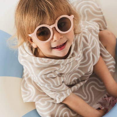 Bamboo Kids Bath Poncho - Sand