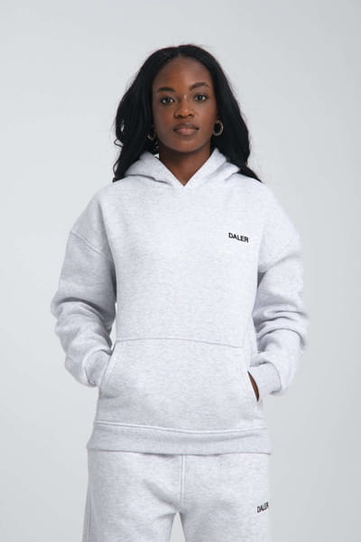 Basic Heavyweight Hoodie - Grey Melange