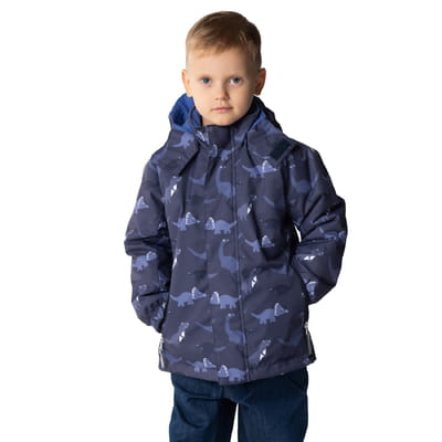Blue Dinosaur Print Boys’ Spring Parka