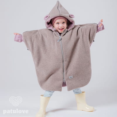 Car Poncho For Kids - Lamb Pink