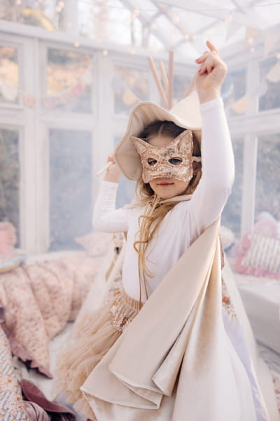 Cat Mask - Rose Gold Sequins