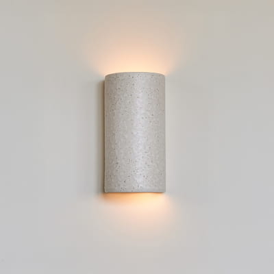 Ceramic wall light CURVE - Beige Spotted Brown