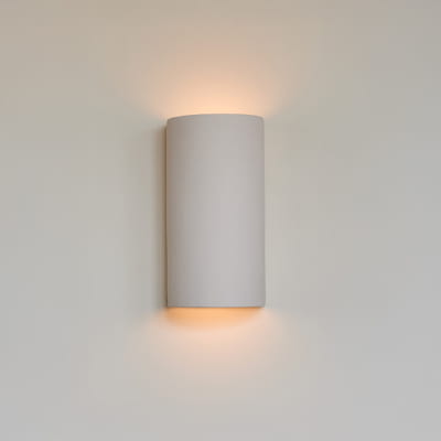 Ceramic wall light CURVE - Extra Matte White Textured