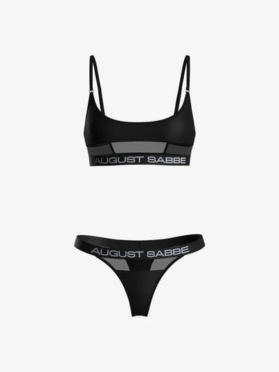 Classic Collection - Bralette and Thong Set - Black