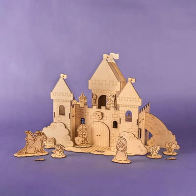 Dreamland Castle – Colour-Your-Own Wooden Play Set