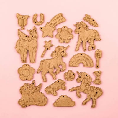Rainbow Friends – Colour-Your-Own Wooden Unicorn Set
