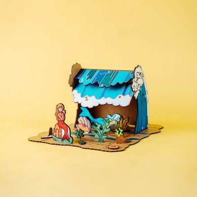 Seashell Shore – Colour-Your-Own Wooden Mermaid Play Set