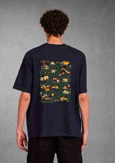 Dad of the Year Race Track Oversized T-Shirt