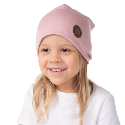 Dusty Pink Double-Layer Merino Wool Hat