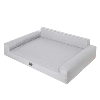 Mano Dog Bed with Removable Cover – Grey, L