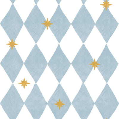 French Diamonds With Stars Wallpaper
