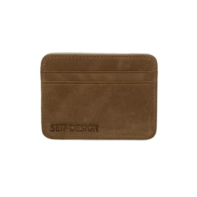 Handmade leather card holder 006 – Brown