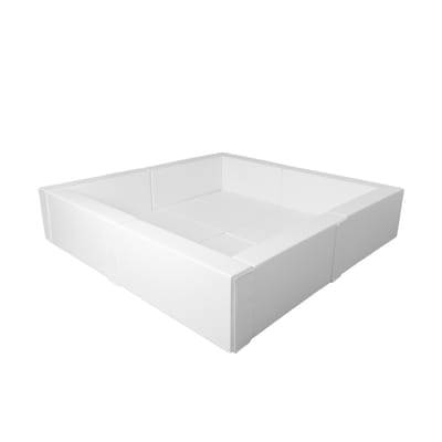 Large Square Ball Pit – White, 240 cm