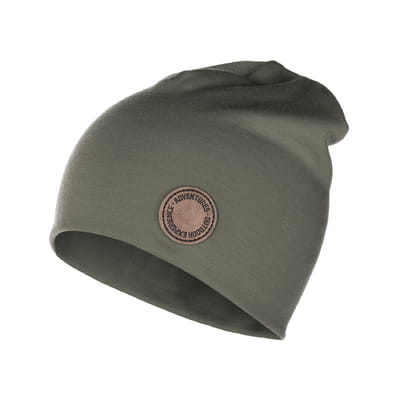 Khaki Green Double-Layer Merino Wool Hat