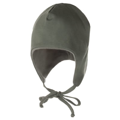 Khaki Green Merino Wool-Lined Baby Hat