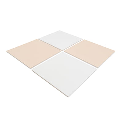Large Foam Puzzle Mats - Beige / White