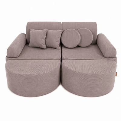 Medium Modular Sofa for Kids - Slimcord Taupe Plus