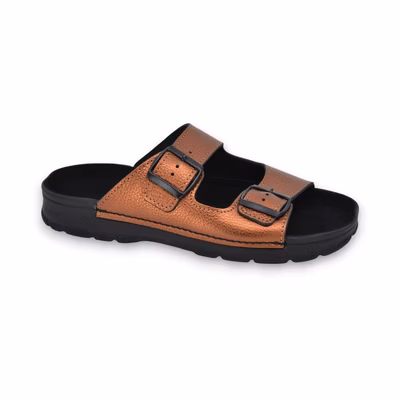 Meeliku Womens Leather Sandals – Bronze