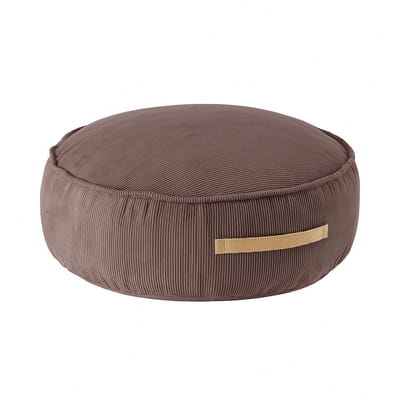 MeowBaby® Corduroy Pouf Round – Brown