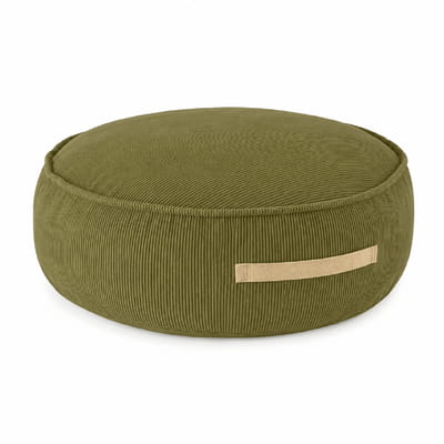 MeowBaby® Corduroy Pouf Round – Lime