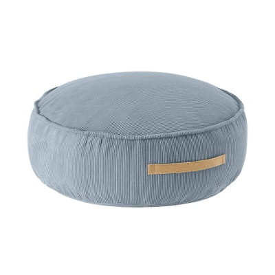 MeowBaby® Corduroy Pouf Round – Turquoise