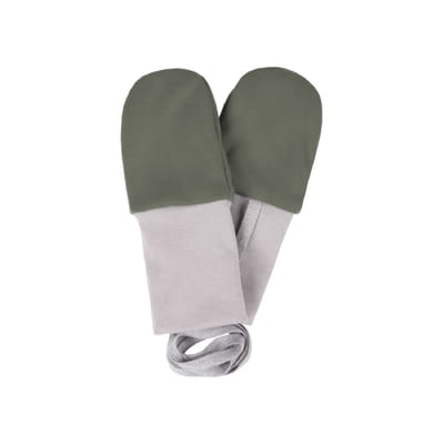 Merino Wool Baby Mittens – Khaki / Green
