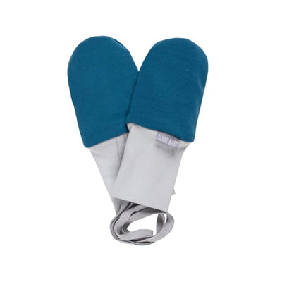 Merino Wool Baby Mittens – Teal Blue