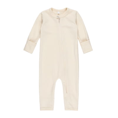 Merino Wool Baby Overall – White