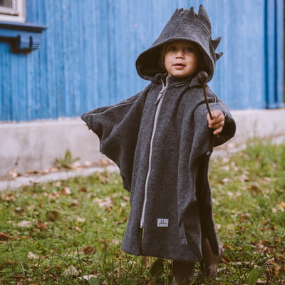Merino Wool Car Poncho For Kids - Dragon