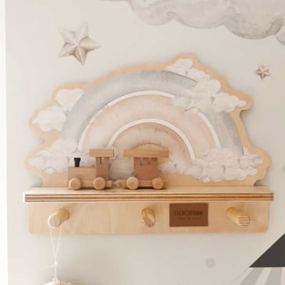 Mini Wall Shelf - Blue Rainbow