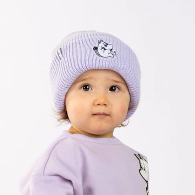 Moomintroll Felt Patch Beanie Kids - Lavender