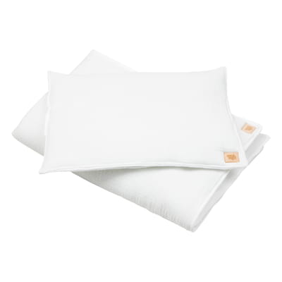 Muslin Baby Blanket + Pillow Set - Cream