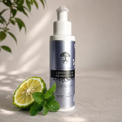 Natural Body Cream Mint and Bergamot, 100 ml