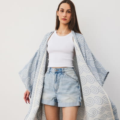 Bamboo Kimono for Women - Blue