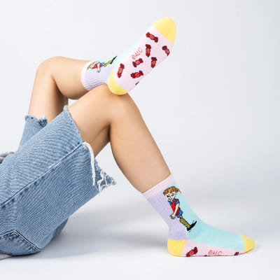 Pippi and Candy Panel Socks For Women