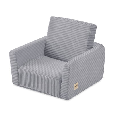CUBIE Mini 2-in-1 Corduroy Children’s Armchair — Grey