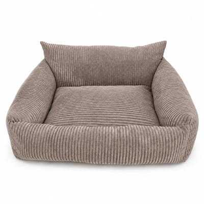 Lodie Corduroy Memory Foam Dog Sofa – Hazelnut Taupe, M