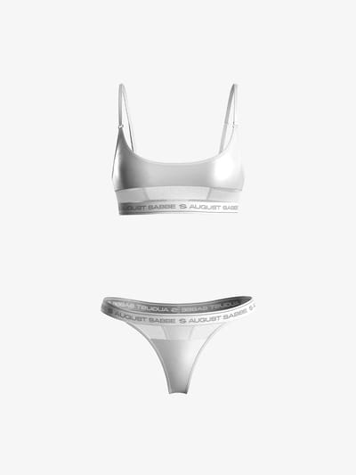 Signature Collection - Bralette and Thong Set - White