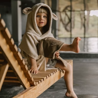 Surfsheep Kids Bath Poncho - Beige