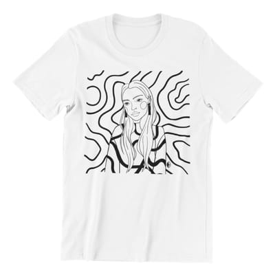 Unisex Organic Cotton T-shirt with Illustration - Decision B&W