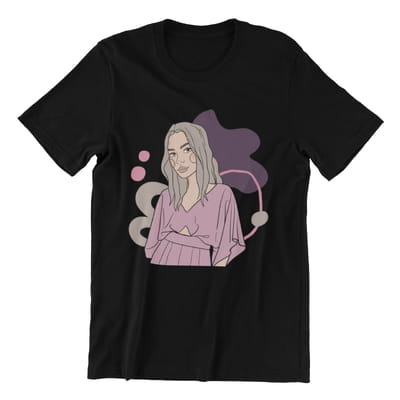 Unisex Organic Cotton T-shirt with Illustration - One-Woman Show