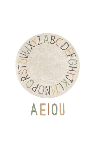 Washable Rug ABC color and letters, 120 cm