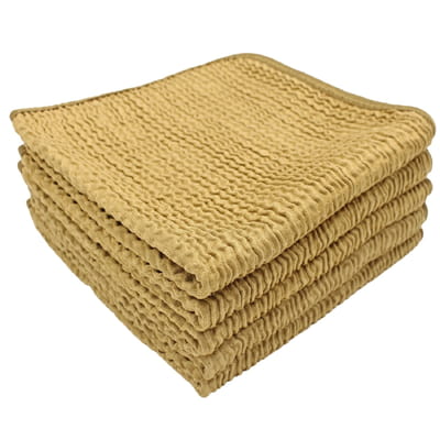 Wave Gold Glass Cleaning Cloths, 36 × 36 cm – Pack of 5