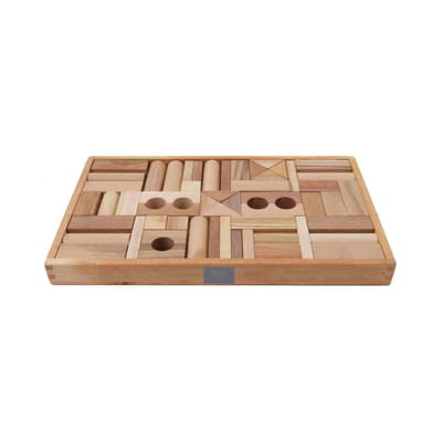 Wooden Blocks in a Box – Natural, 54 Pieces