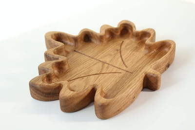 Wooden Plate For Kids - Maple Leaf