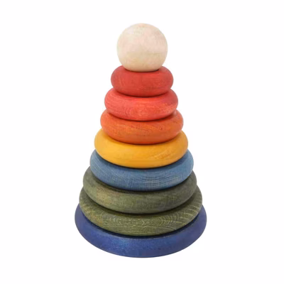 Wooden Round Pyramid - Colorful
